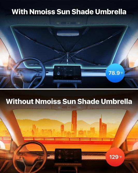 SolarShield Pro - Umbrelă auto pentru parbriz 125x65 cm
