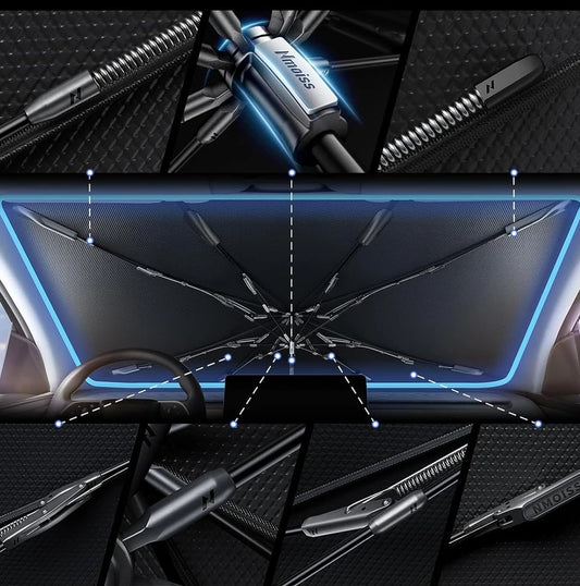 Solar ShieldPro - Umbrelă auto pentru parbriz - 125x65 cm